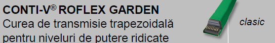 CONTI-V® ROFLEX GARDEN Curea de transmisie trapezoidală cu înfăşurare pentru transmiterea de puteri ridicate