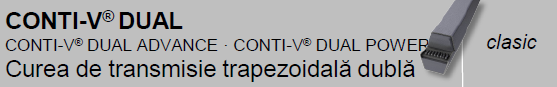 CONTI-V® DUAL Curea de transmisie trapezoidală dublă cu înfăşurare